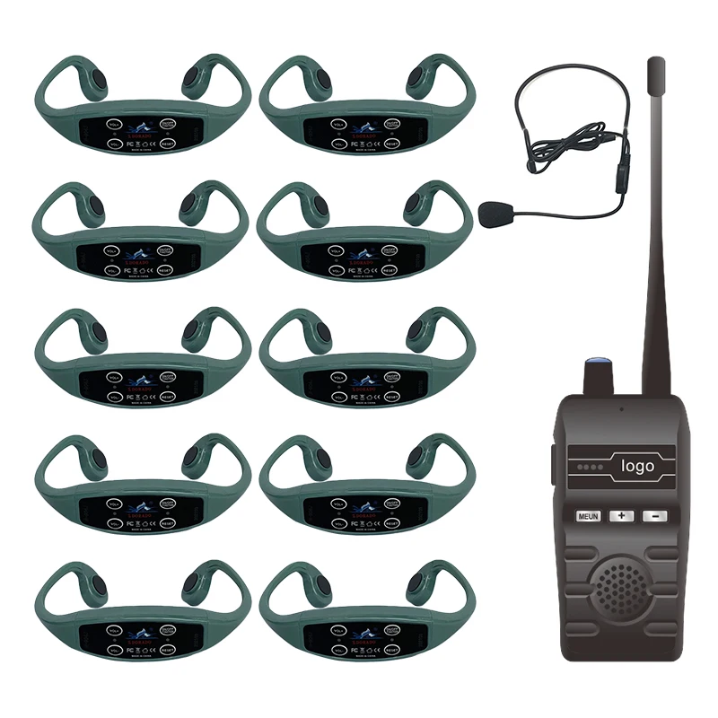 

Hot sell H800 Audio BT Transmitter 1 H Waterproof Headset FM Wireless Swim Training System 10 H904 Conduction Digital Displ