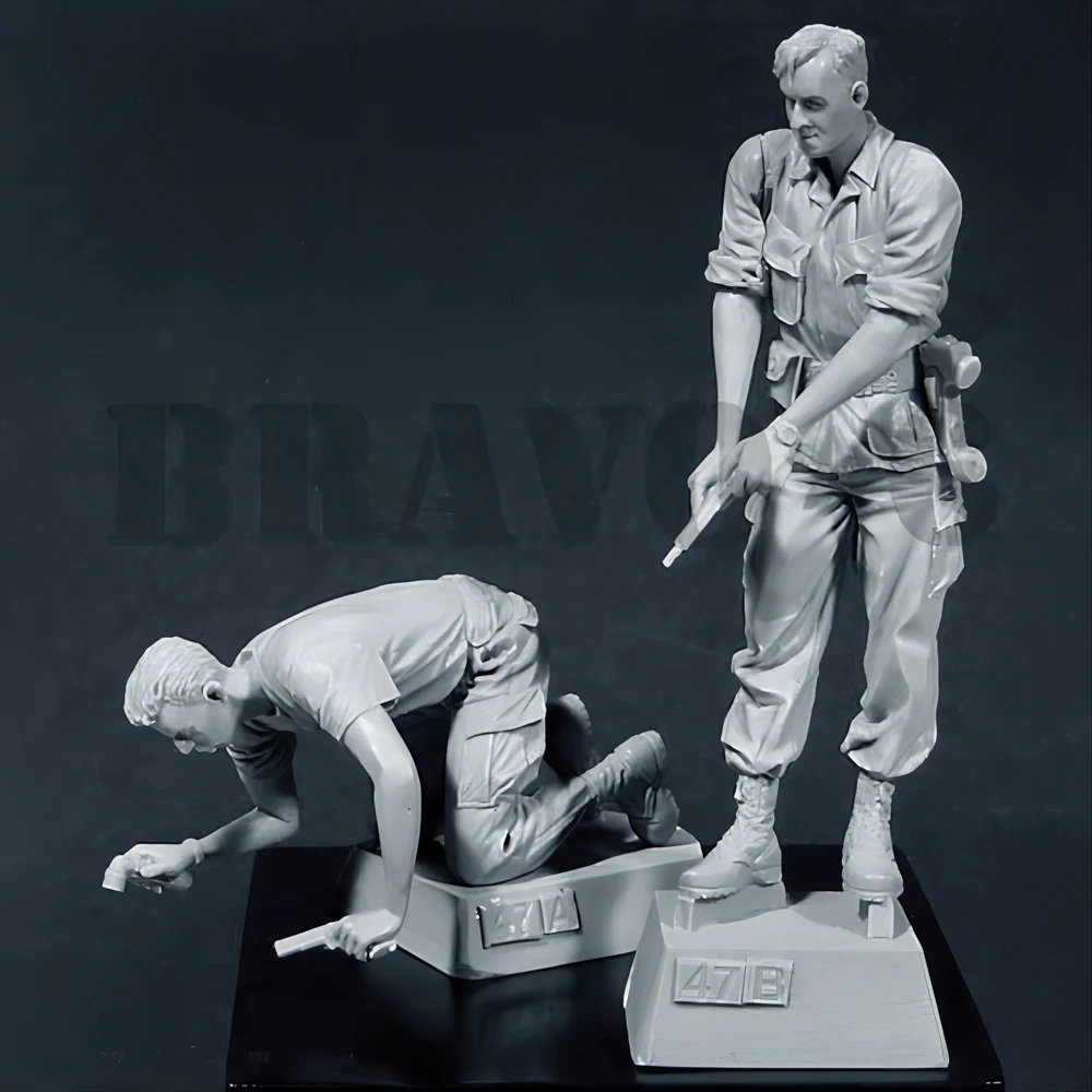 Modèle de soldat en résine de la Seconde Guerre mondiale, figurine Spot, thème militaire, moule blanc, GK1, 35