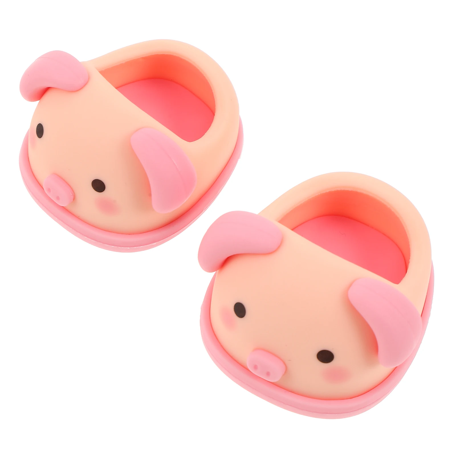 1 par de zapatos en miniatura: adorables accesorios de vestir para calzado, decoración de zapatos con animales de dibujos animados encantadores, Ideal para juego de rol
