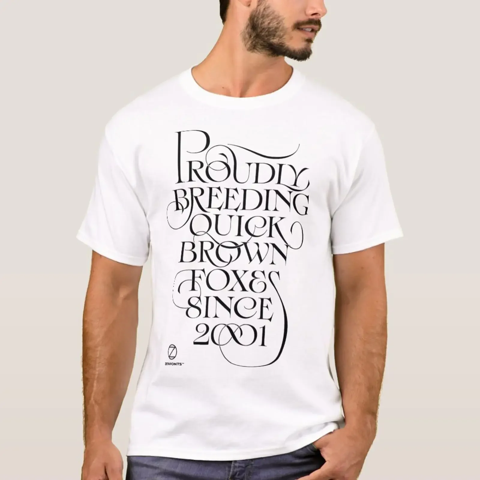 T Shirt W Zetafonts Calligraphic Pangram vintage Washed Casual streetwear Comfortable Versatile graphic Soft fashion