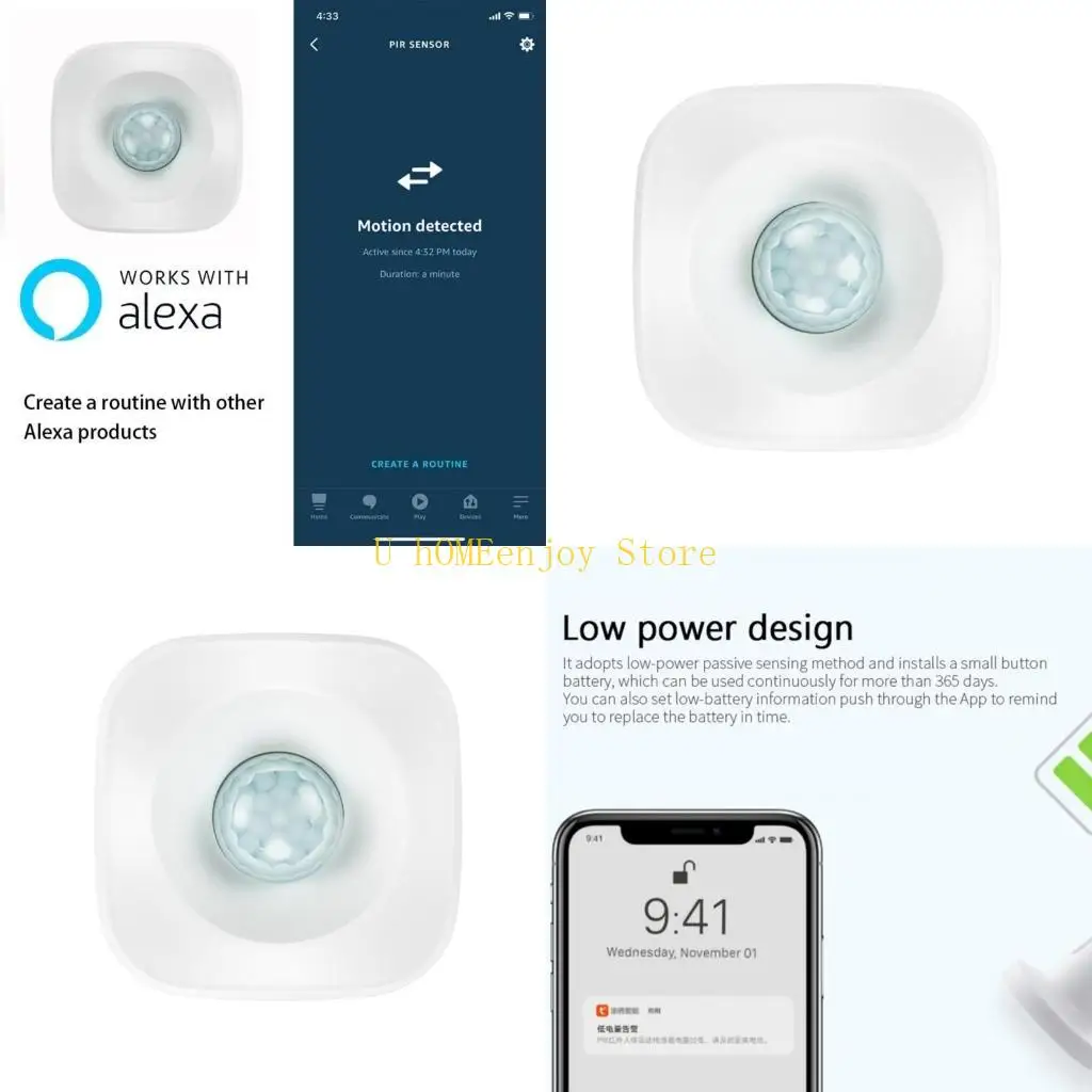 

B0KF Connection Connection PIR Датчики движения подходят для эффективного обнаружения тепла человека в различных условиях дома