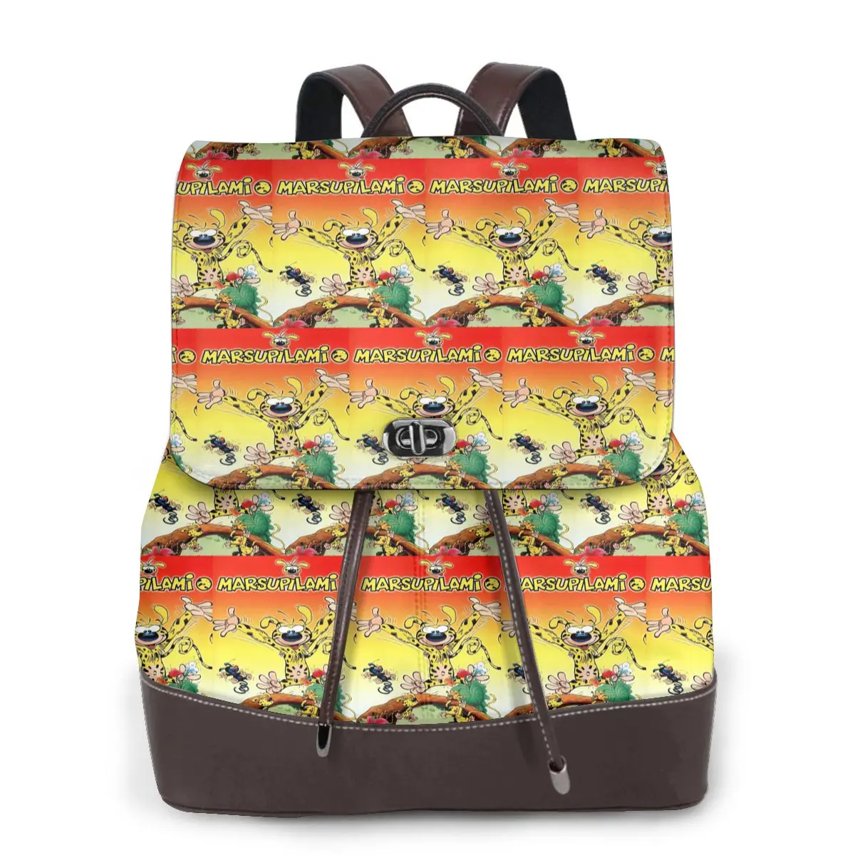 Art - Marsupilami Cartoon Anime Bookbag School Student Bags Hiking Travel Daypack for Women Fashion Derma Backpack
