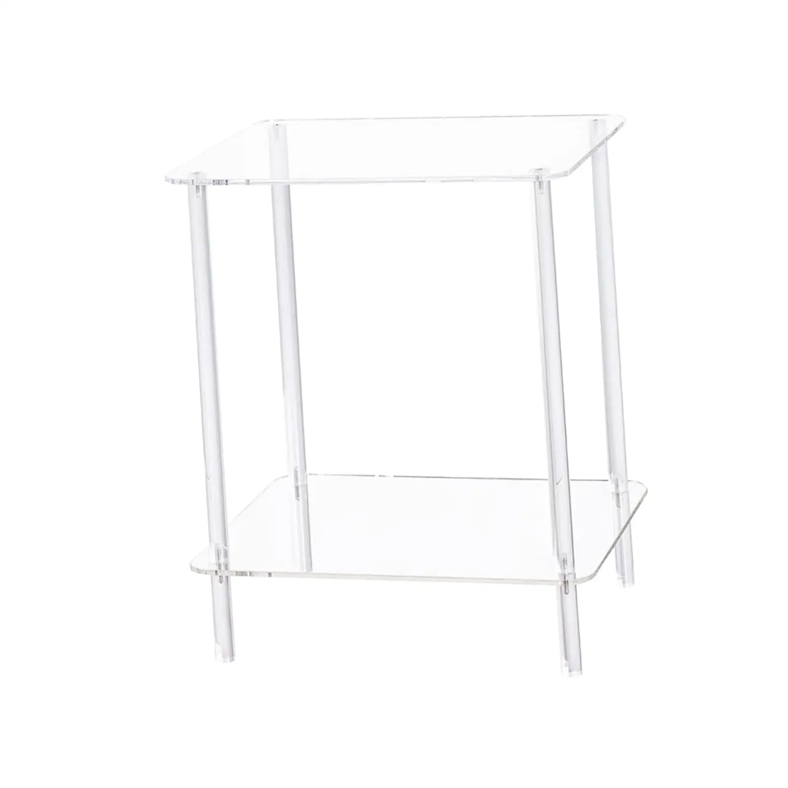 

Clear Acrylic Side Table Clear End Table Suitable for Living Room Easy Assembly for Bedside Home Hallway Living Room Bedroom