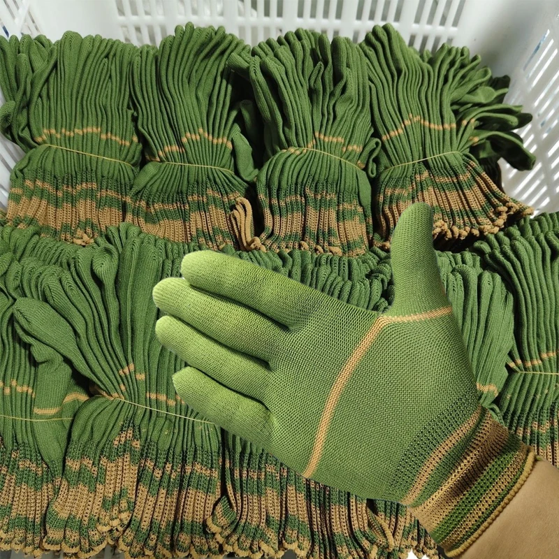 

Nylon Work Gloves Anti-slip Grip Rubber Garden Gloves For Worker Builder Hands Protection Auto Repair Machinery Work Mittens