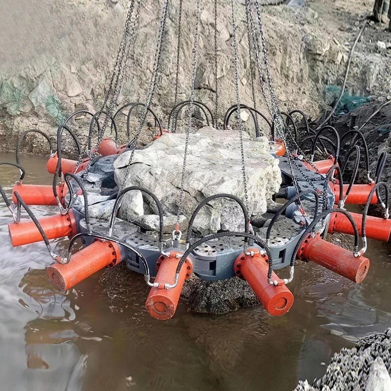 Concrete Pile Crusher for 20 Ton Excavator Hydraulic Pile Breaker Pile Cutter Attachment Low Noise Modular Breaker for Bridge