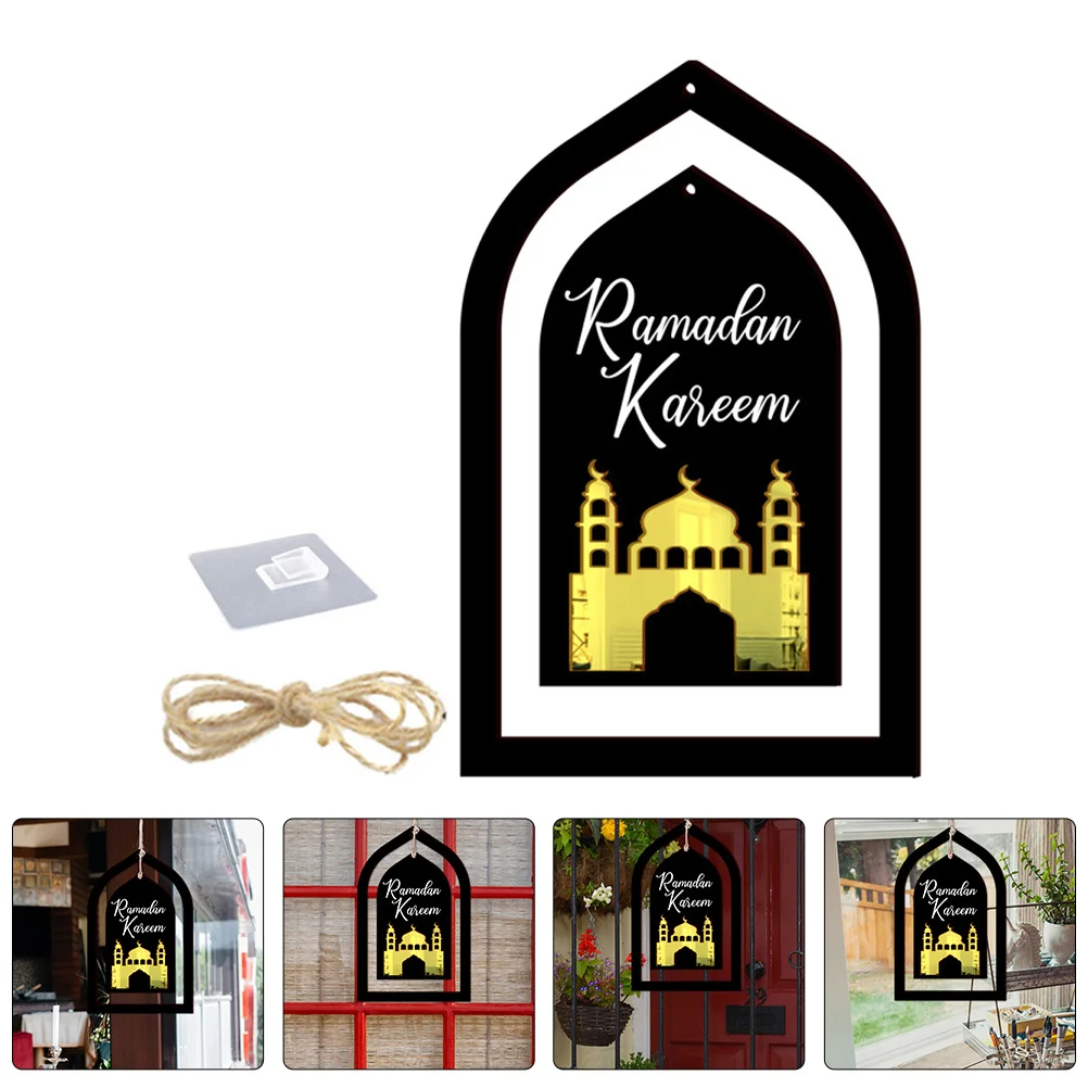

Ramadan Door Sign Hanging Decoration Eid Mubarak Party Ornament Ramadan Eid Hanging Decor Mubarak Door Sign