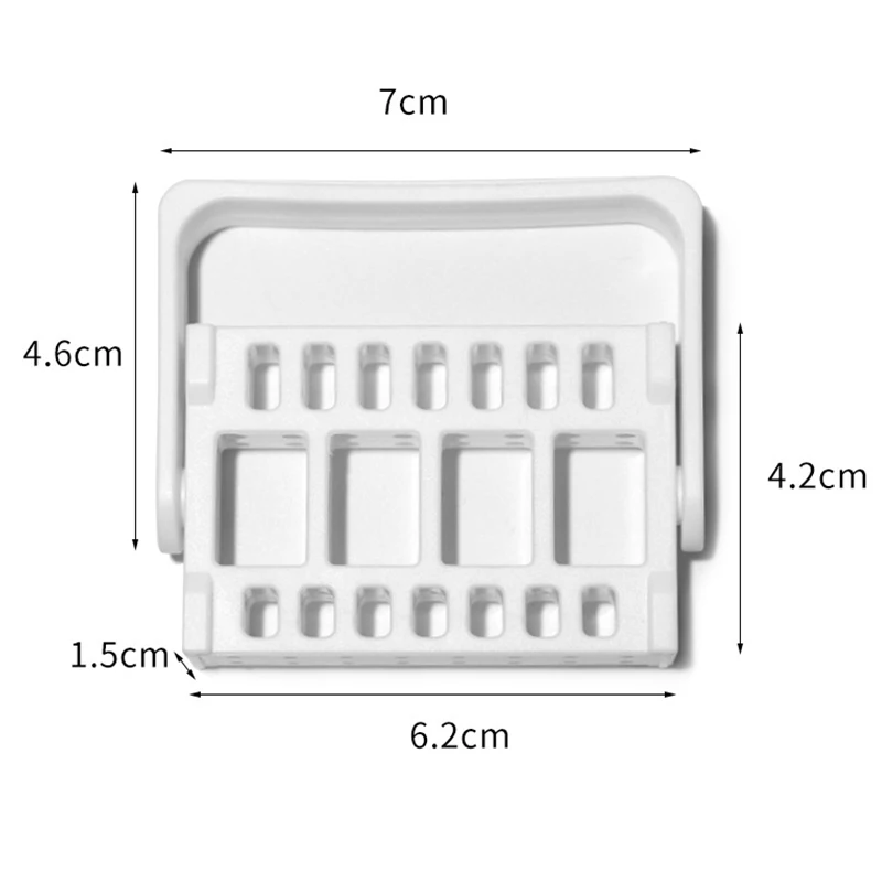 16 หลุมหัวขัดเล็บป้องกันฝุ่นแบบพกพาเจาะเล็บ Bit Flip-Top Organizer เล็บเครื่องมือผู้ถือ