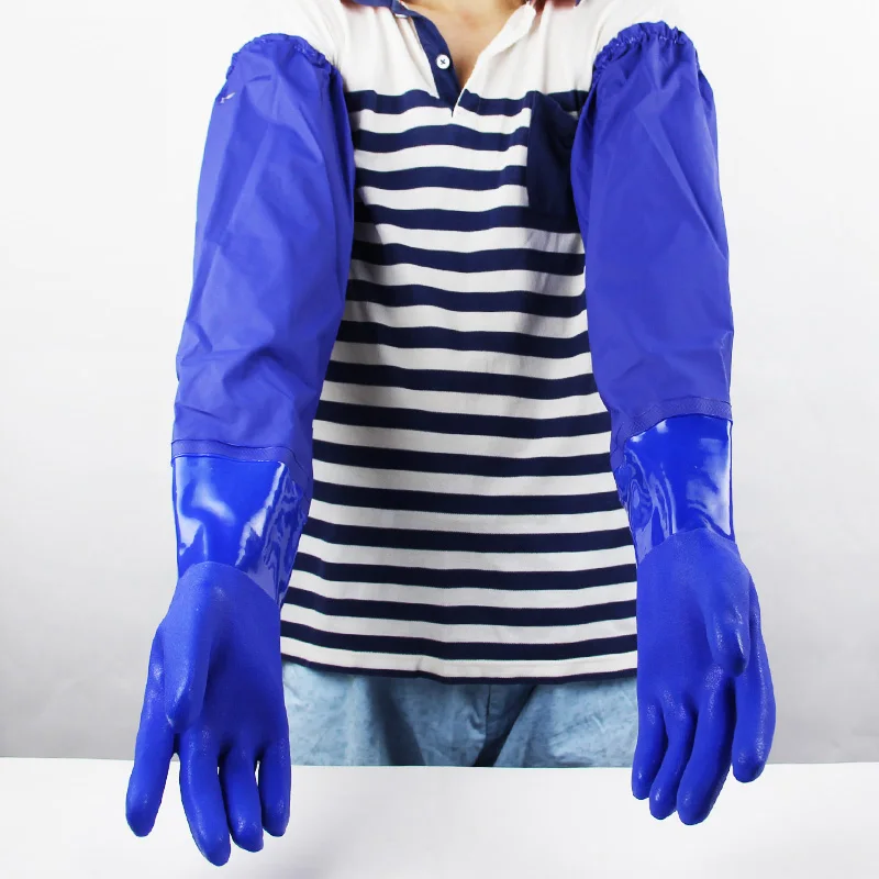 Thick Kitchen Clean Tools Protect Family Health Acid and Alkali Resistant Kitchen Tool Waterproof Long Rubber Gloves