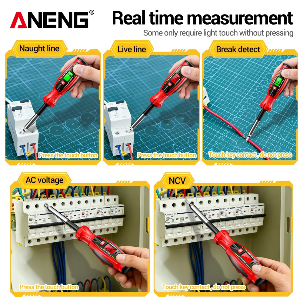 Caneta Testadora de Tensão ANENG B21 Sem Contato AC 30V -1000V NCV