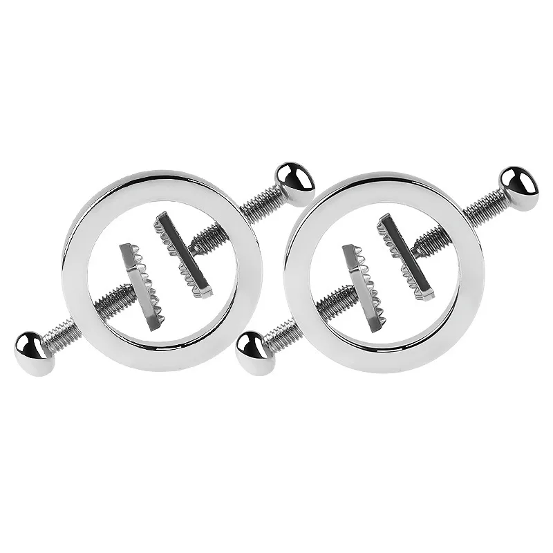 BDSM metal nail nipple clamps, nipple correction, flirtatious stimulation, adult sex toys view 3