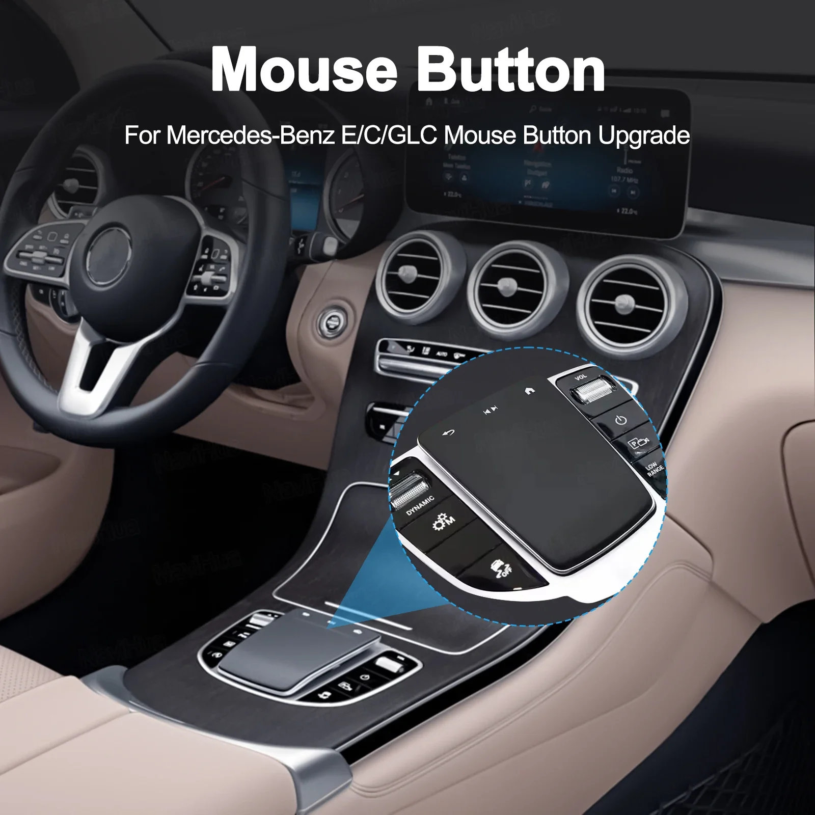 

Old To New original car central control knob joystick touch mouse multimedia buttons For Mercedes Benz C / E Class GLC 2015-2019