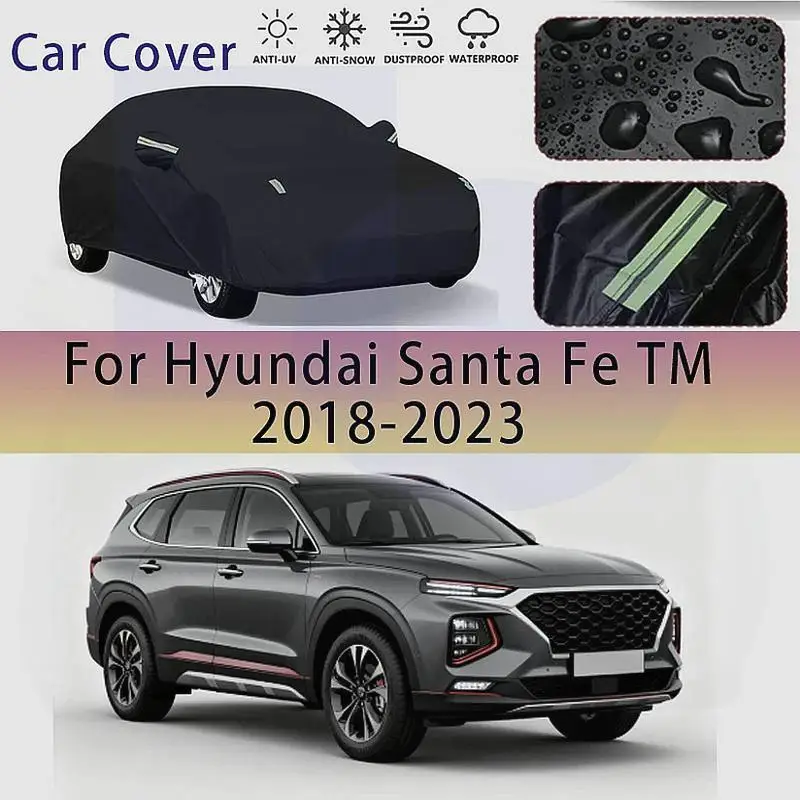 

For Outdoor Protection for Hyundai Santa Fe 2018 2023 Waterproof Dustproof Sunshade Snow Cover Car Covers