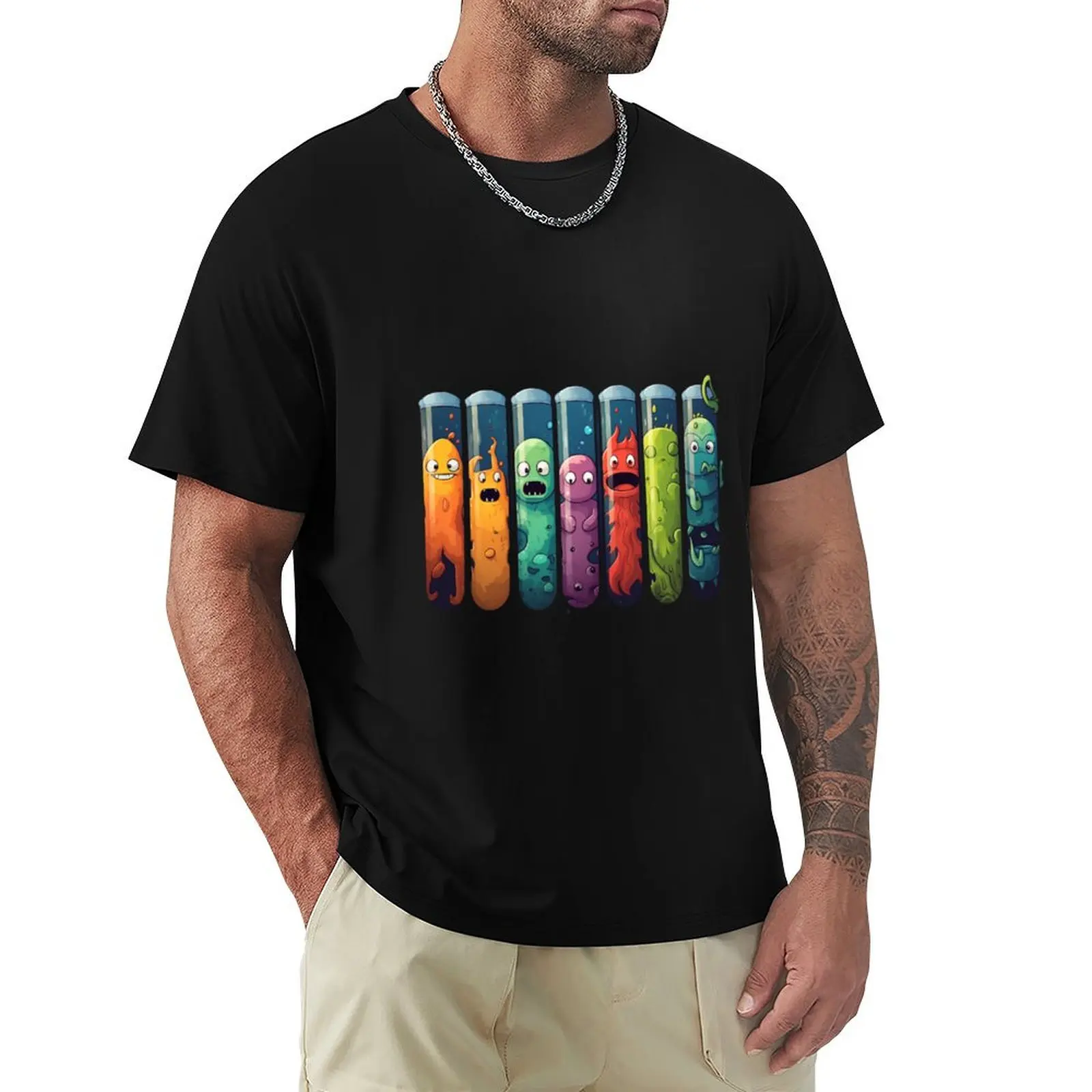 Science-Chemistry Test Tube 2 T-Shirt men t shirt cotton 100% T-Shirt