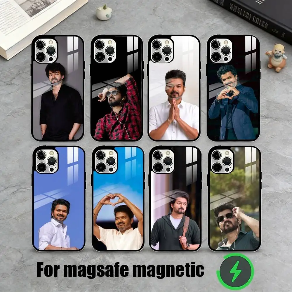 

Actor T-ThalaPathy V-Vijay Phone Case For iPhone17,16,15,14,13,12,11 Plus,Pro Magnetic For Magsafe Wireless Charging