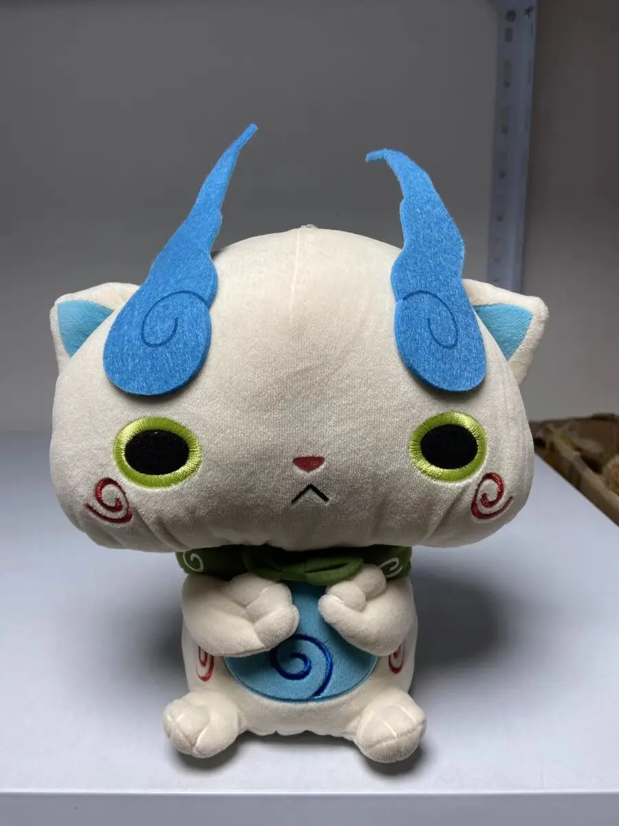 New Cute Japan Anime Yokai Watch Komasan Cat Big Plush Stuffed Cosplay Doll 28cm Kids Toys Boys Children Christmas Gifts