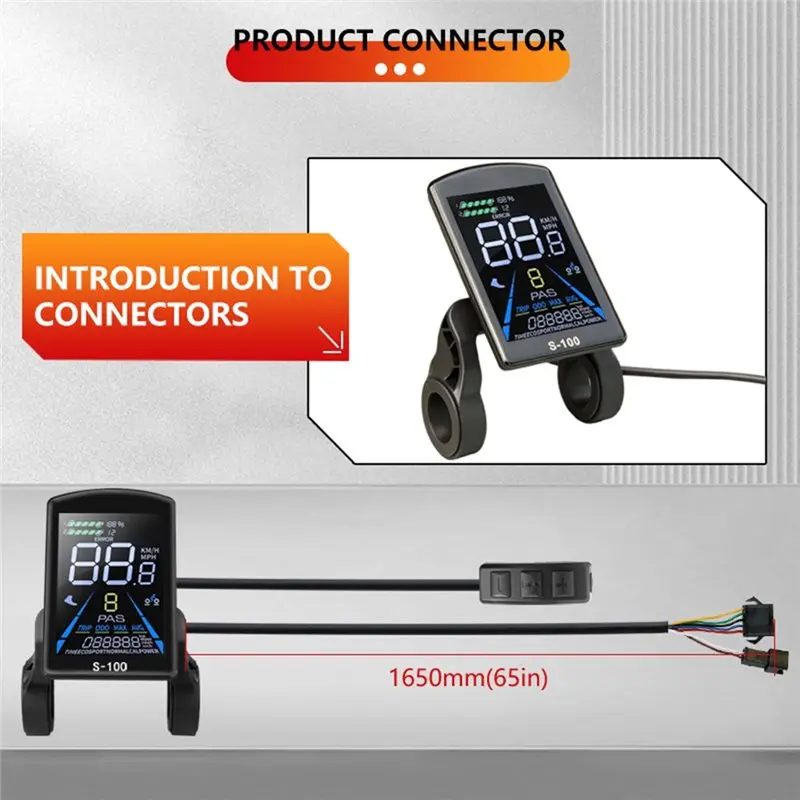 AED7-S-100 Color LCD Display (Supporting Protocol 2), Designed For E-Bike Conversions Of Mountain Bikes