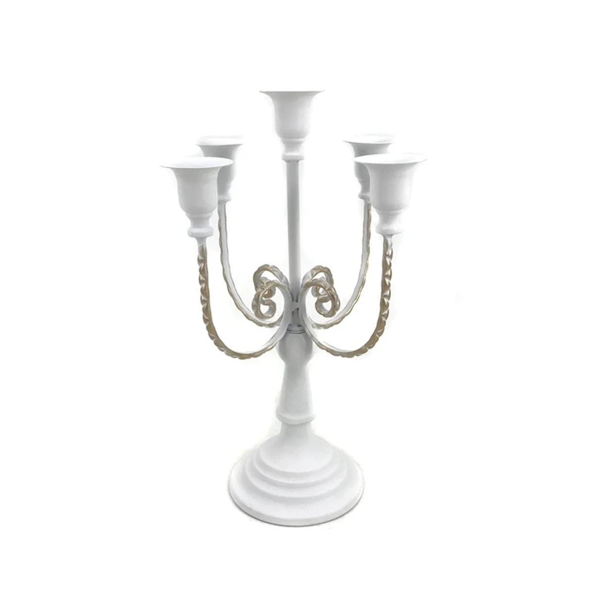 

CYL-5 Arm Candelabra Candelabra Vintage Candelabra Wedding Decor Vintage Table Decor,White