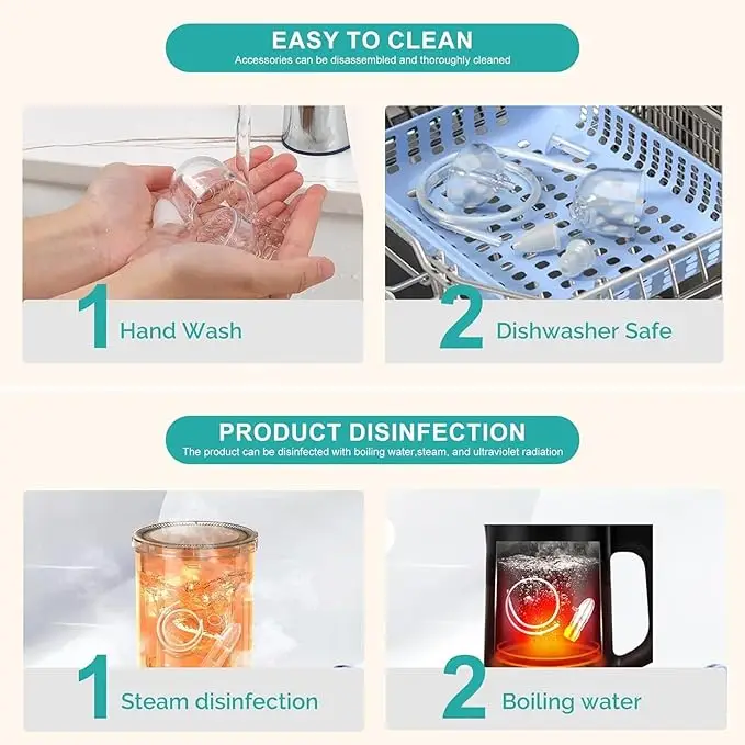 Manual Nasal Aspirator for Babies Adult Vacuum Suction Nose Cleaner for Sinus Relief Powerful Hand Pump Nasal Mucus Remover Tool - view 6