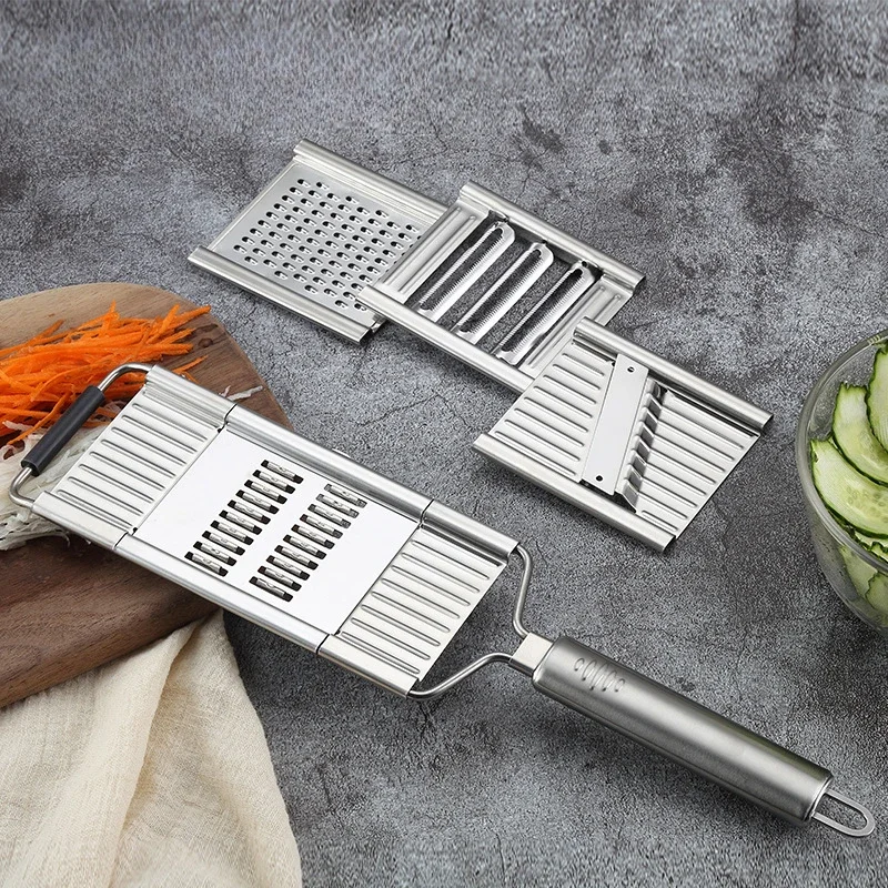 Portable Manual Vegetable Slicer, Stainless Steel, Potato Cutter, Multi-functional, Kitchen Tools