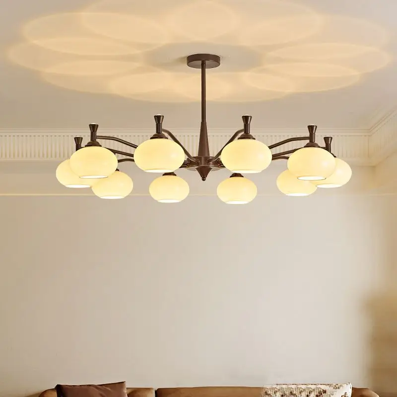 

Vintage Pendant Ceiling Lamps Living Room Restaurant Hall Main Bedroom Glass Ball Light French Retro Home Decoration Luxury