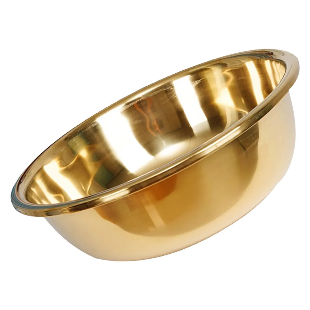 Large Thickened Stainless Steel Mixing Bowl for Vegetable Washing, Dough Mixing, Salad Prep & Face Cleansing