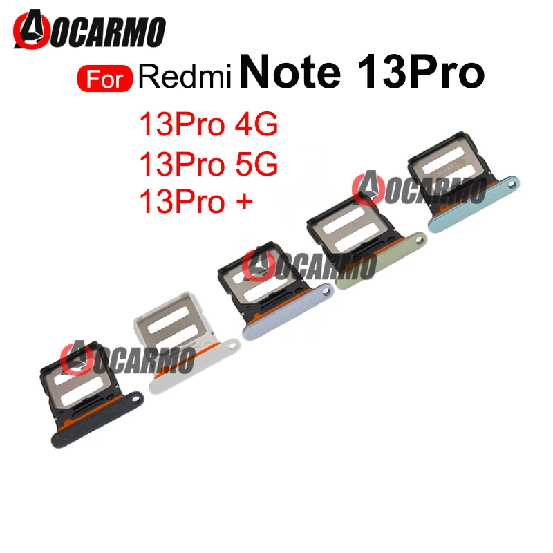 1Pcs Sim Tray For Xiaomi Redmi Note 13 Pro+ Plus /Note 13Pro 4G 5G SIM Card Slot Replacement Parts