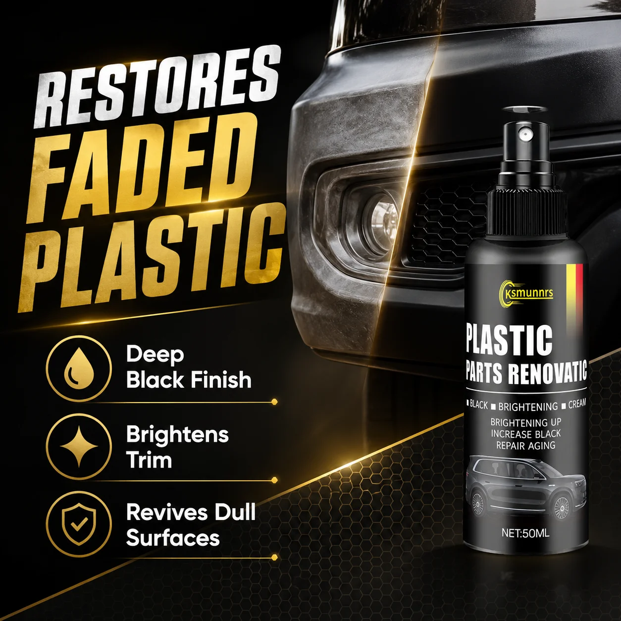 New Automobile plastic coating spray, interior renovation protector, long-term hydrophobic scratch resistant coating, instrument