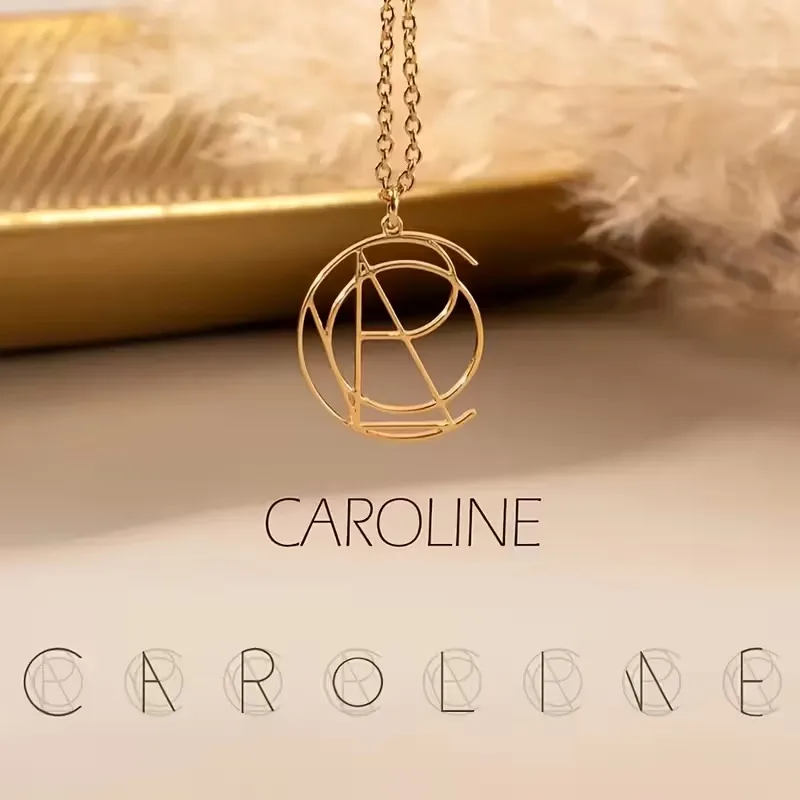 

Personalized Stainless Steel Name Necklace - Custom Engraved Initials, Elegant Minimalist Design, Durable Everyday Jewelry Gifts