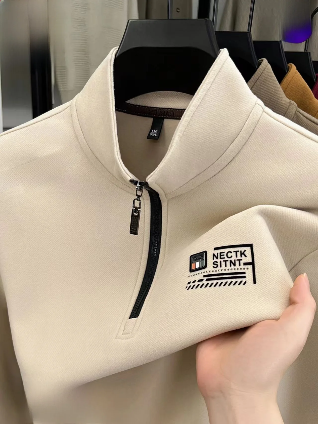 Camiseta de Algodão Quente de Manga Longa, Casual e Elegante, Camada Base para Homens de Meia-Idade e Jovens, Uso no Outono e...