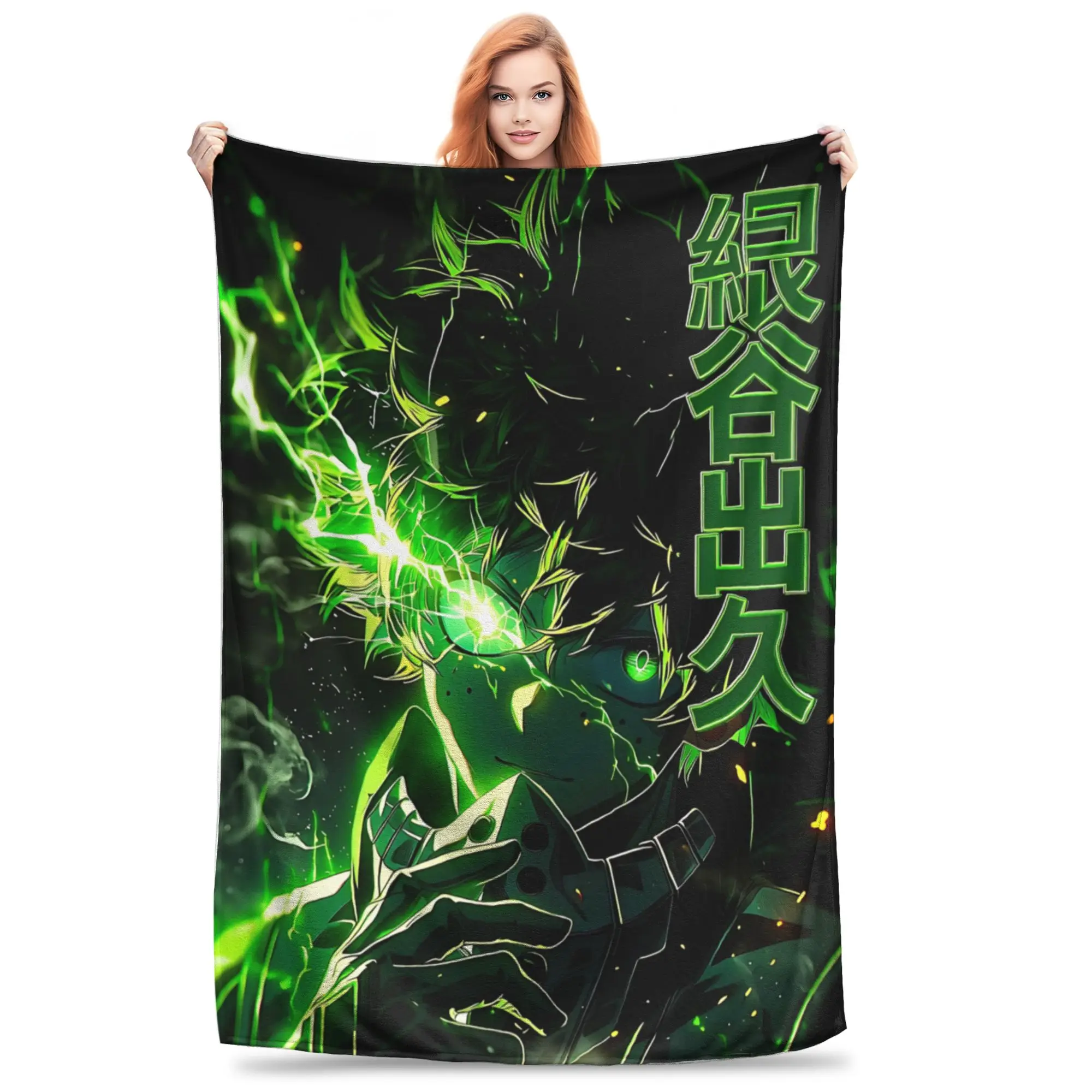1PC Izuku Midoriya  Winter Blankets for Adults Bedding Home Interior Sofa Knee