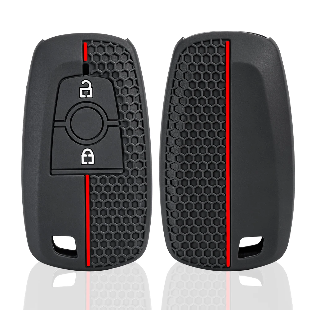 2/3/4 Button Silicone Car Remote Key Case Cover Accessories for Ford Explorer Mustang Fusion Escape F150 F250 F350 F450 F550