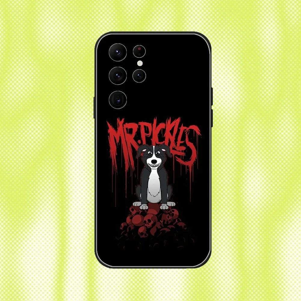 حافظة هاتف كارتون السيد بيكلز 666 لهاتف سامسونج S 25,24,23,22,30,21,10,9,Ultra,Plus,Lite,FE,4,5G حافظة ناعمة سوداء