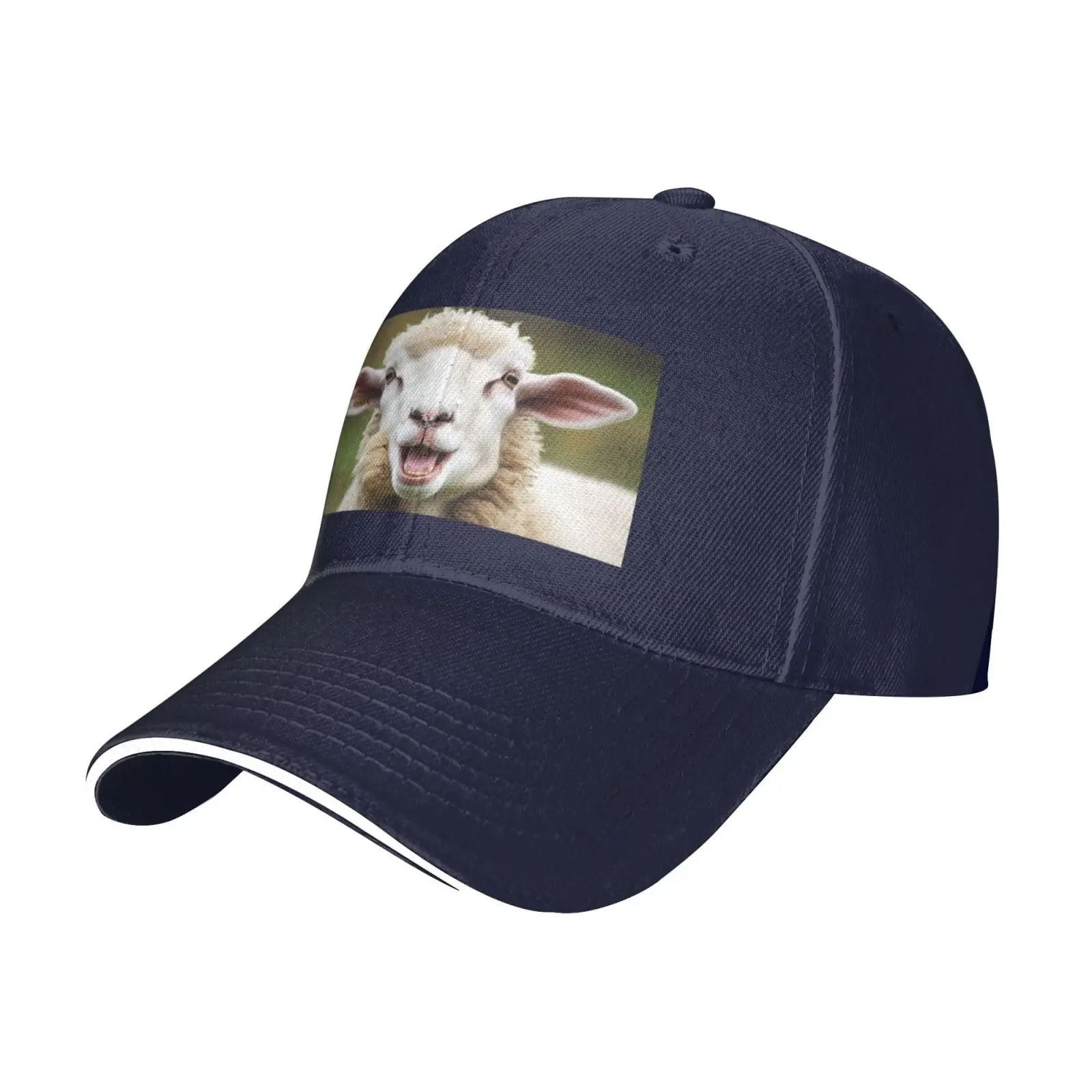 

Men Women Baseball Hat Funny Naughty Sheep Tongue Cute Animal Printing Adjustable Washable Golf Daddy Cap Original Hats