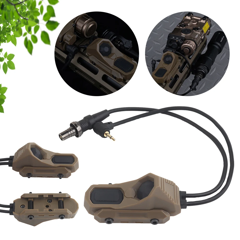 AXON Dual Button Switch for SF Laser Flashlight - Enhanced Remote Activation Pressure Switch Compatible with PEQ Boxes