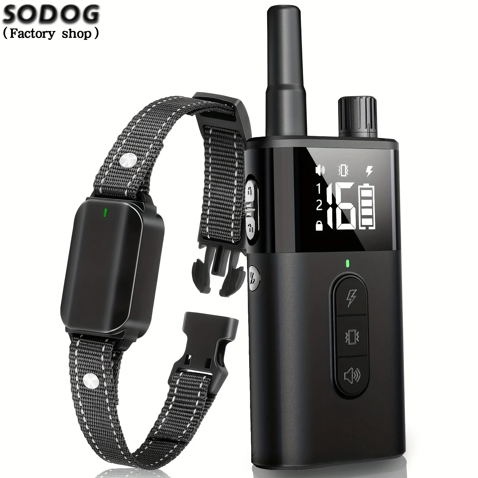 

Dog Training collar, Long distance three adiustable mode training collar, waterproof and rechargeable shock collar (8-120 LBS)