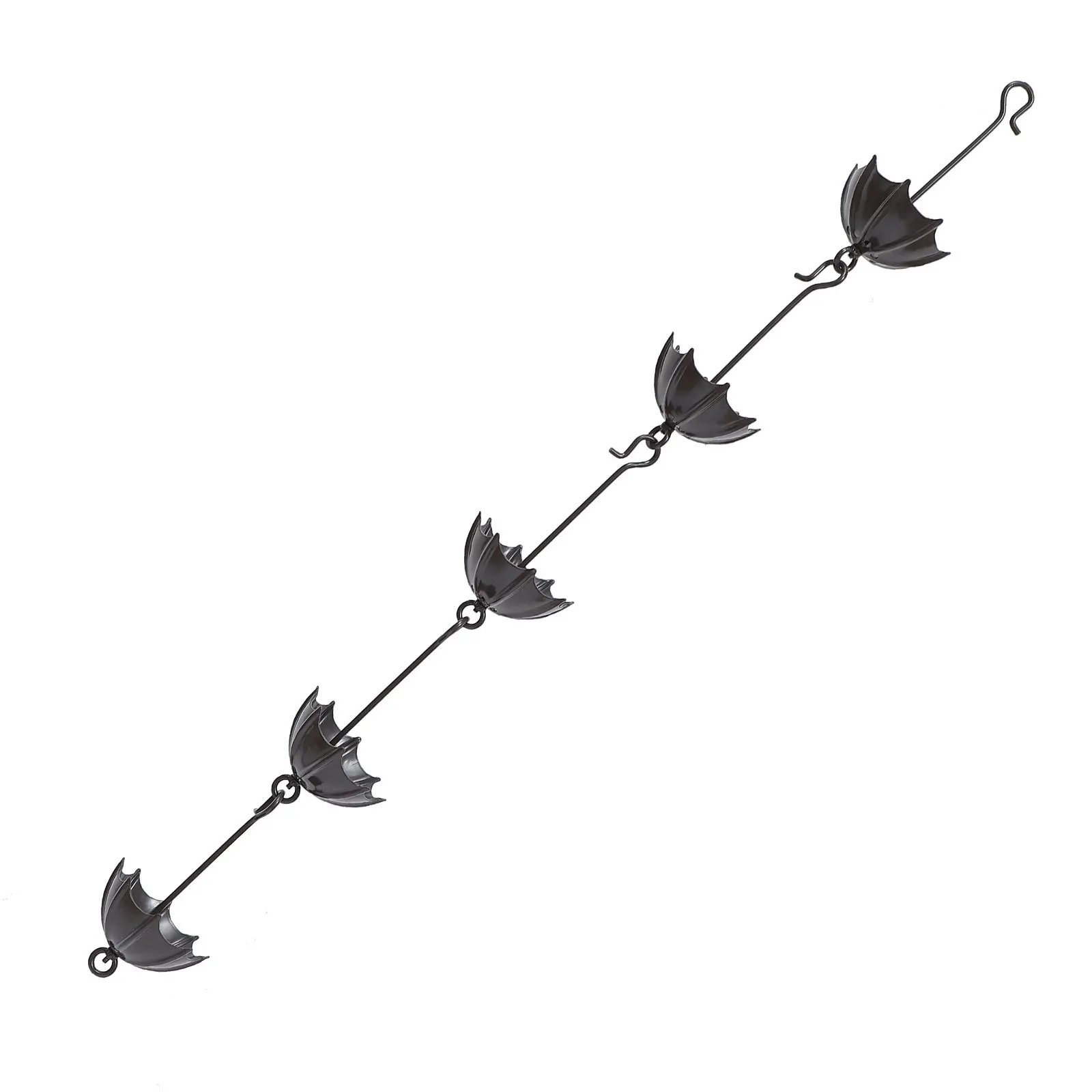 سلسلة المطر لتحويل مزراب ماسورة التصريف لمياه الأمطار الماسك فوهة معدنية مزخرفة كوب تجميع المياه