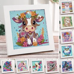 New DIY Number Diamond Painting Cartoon Animal Art Diamond Embroidery Rhinestone Stickers Set