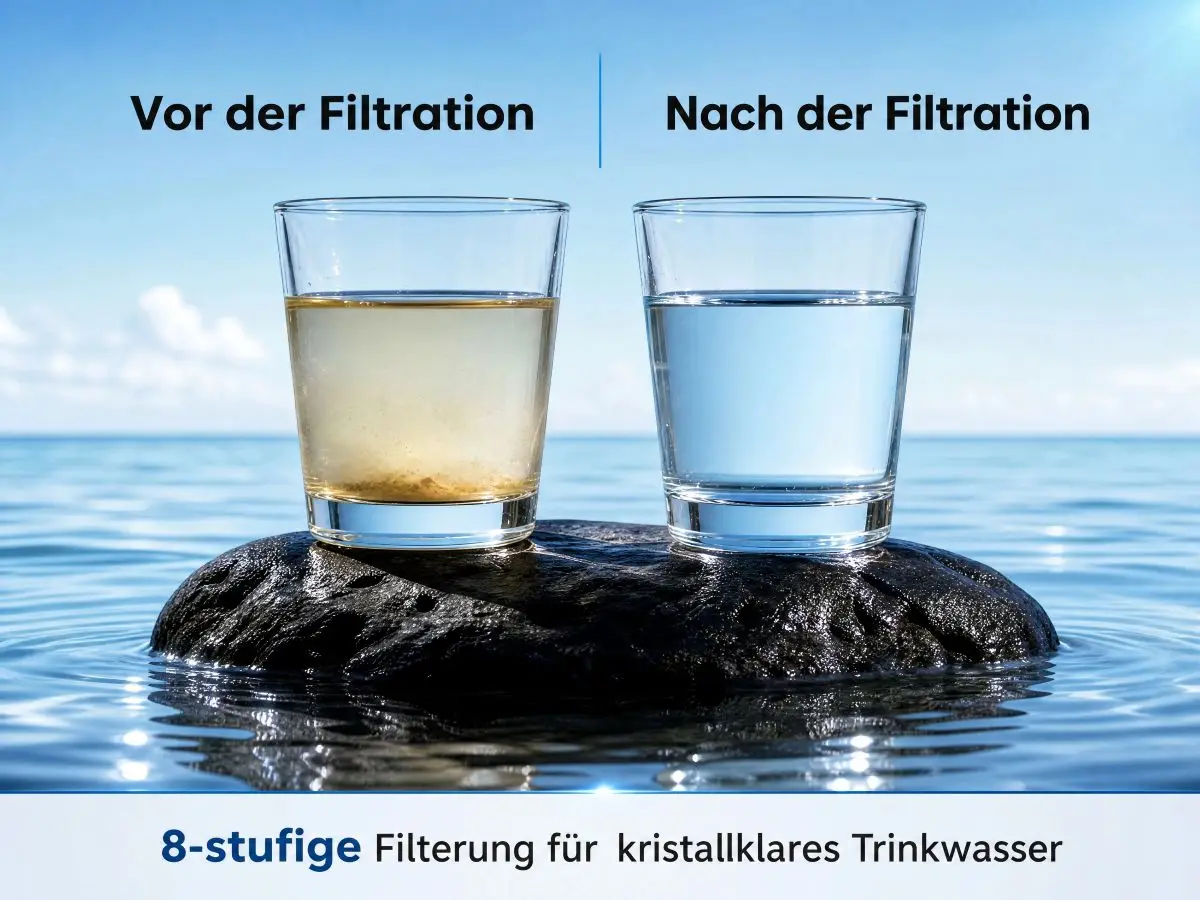 Raorio Wasserhahn-Filter, Leitungswasser-Reiniger, Kalk- und Chlorreduktion, Doppelauslass, Waschbarer Filter, Küche & Bad – Detail 4