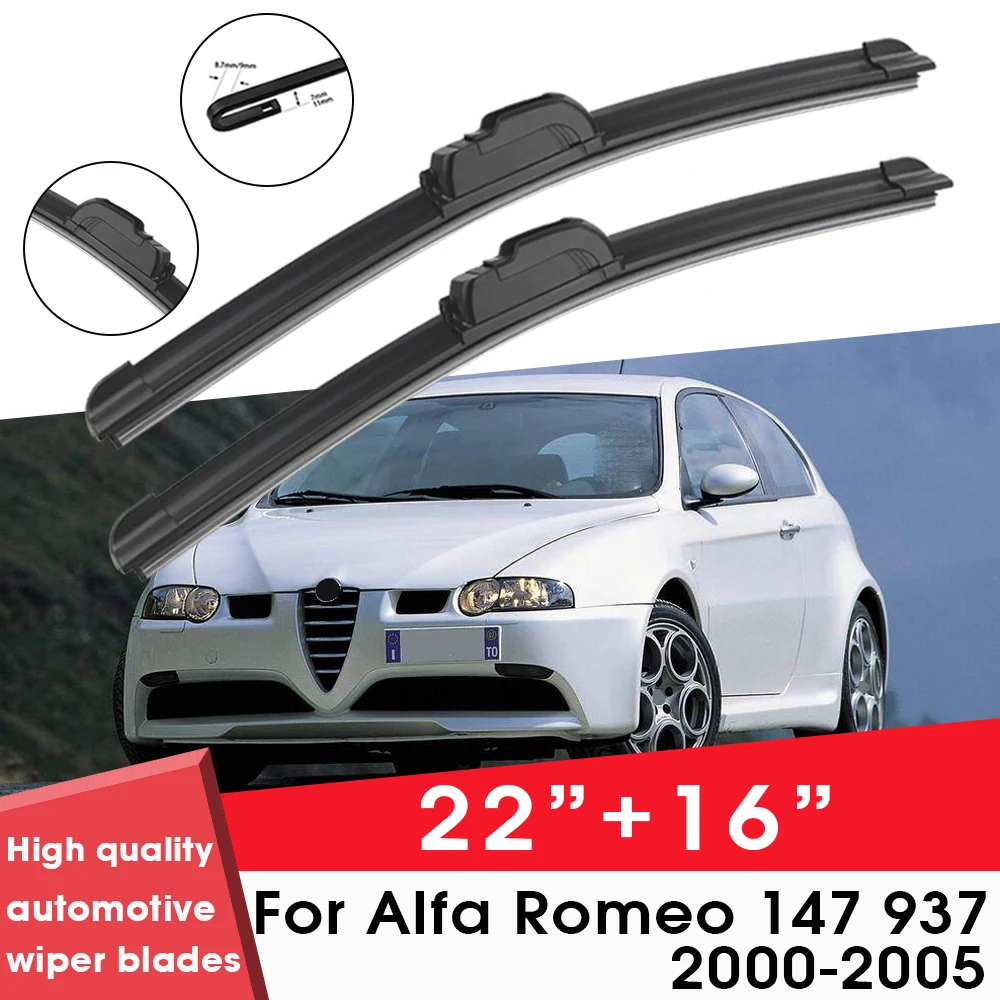 

BEMOST Car Wiper Blades Front Window Windshield Rubber Refill Wiper For Alfa Romeo 147 937 2000-2005 22"+16" Car Accessories