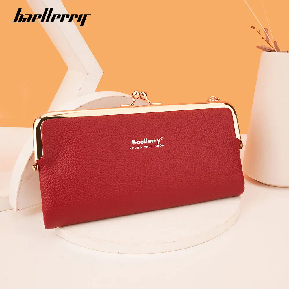 Baellerry New Women\'s Long Wallets Big Capacity Zipper Coin Pocket Female Purses Luxury Card Holder Photo Holder Wallet For Girl