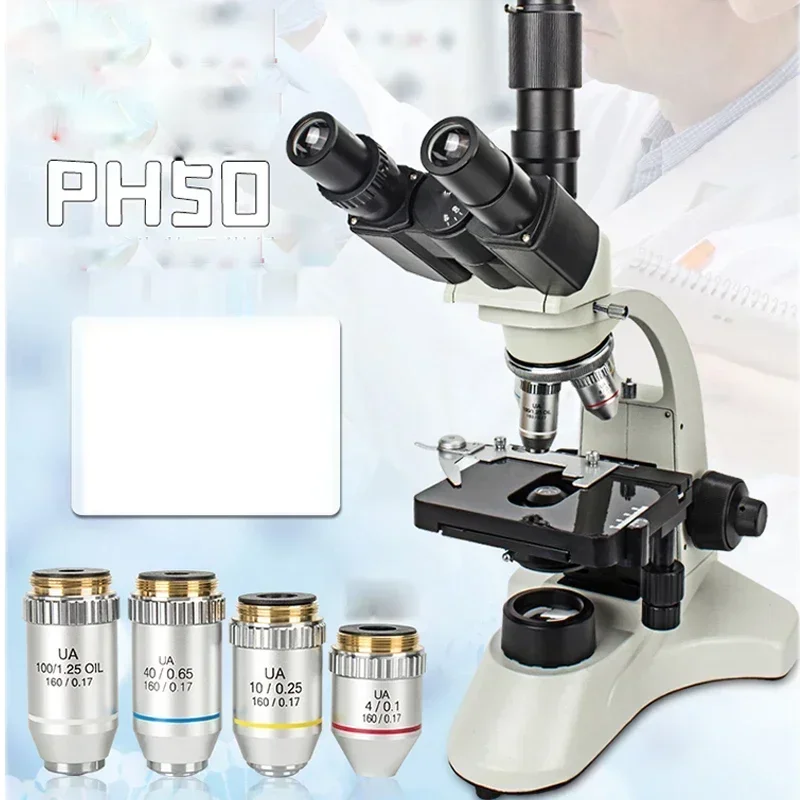 

New PH50 3A43L Three Eye Microscope 1600 Times Detection Of Pig Sperm In Animal Husbandry