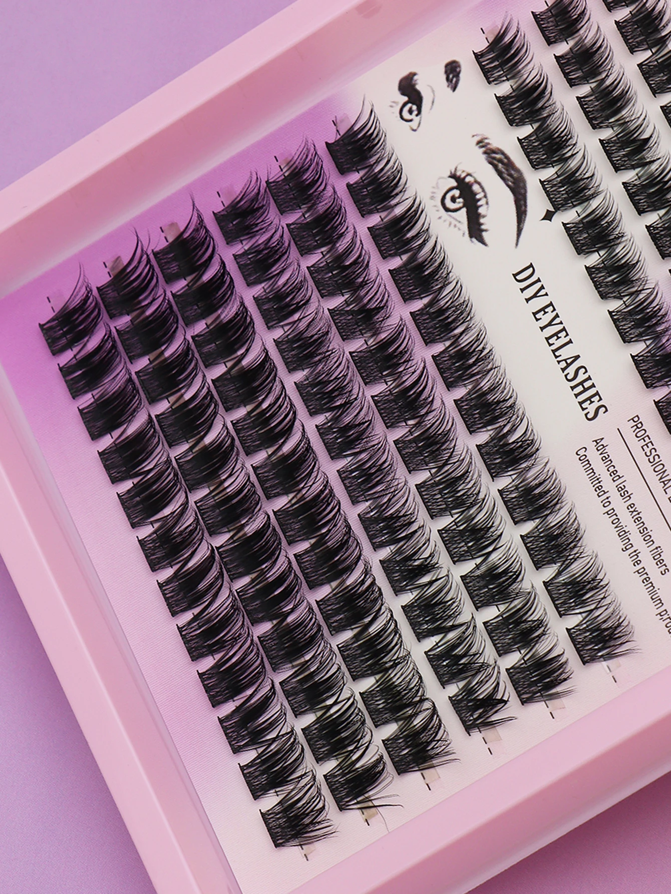 144-clusters Schuine vliegende valse wimpers in MIX-stijl D-krul individuele wimpers natuurlijke look beginners dragen