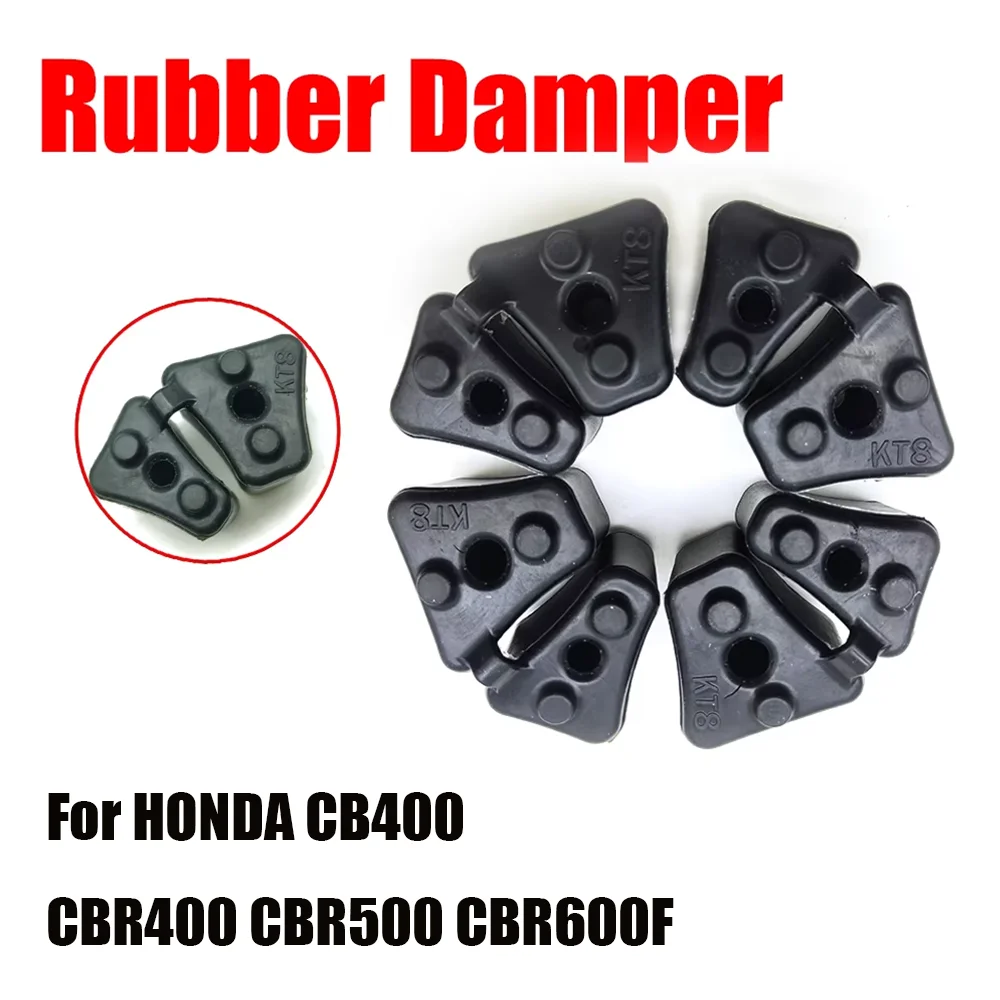 For HONDA CB400 CBR400 CBR500 CBR600F 1987-1990  VTEC 1-4 NC27 Hub Damper Rubber Buffer 6Pcs Motorcycle Rear Wheel Drum Rubber