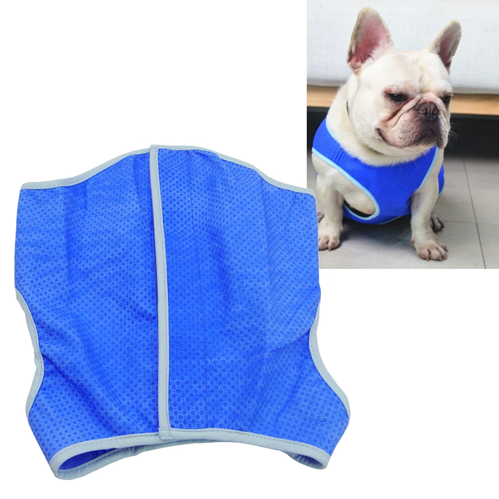 

Vest Dog Cooling Shirts for Dogs Pet Summer Clothes Clothing Jacket Protection Harness Blue Wraps Technical