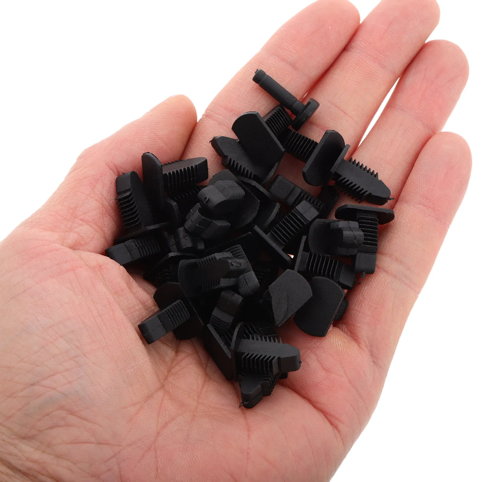 40Pcs Car Door Sill Clips Secure Tooth Design Serrated Plastic Push Fasteners for Interior Trim Panel Retainer Automotive Body