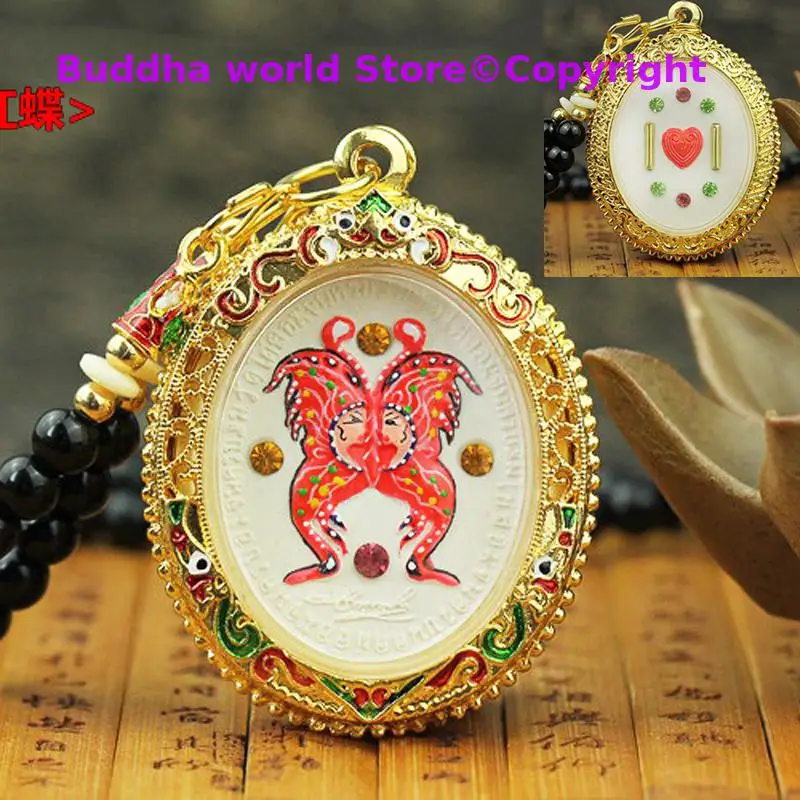 GOOD Asia Thailand temple Goddess of love butterfly Buddha figure Pendant Effective Amulet Bring good luck Marriage love