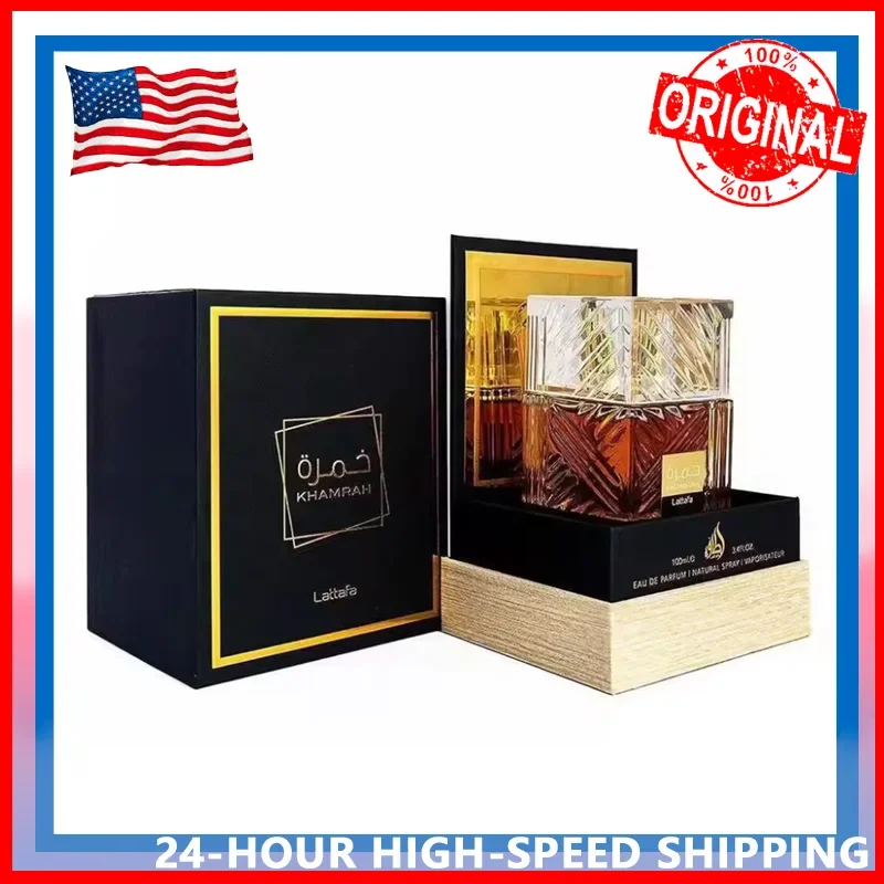New 100ML Lattafa Original Arab Perfume Khamrah Qahwa Dukhan Ladies' Fragrance Spray Cologne for Man Birthday Present Makeup