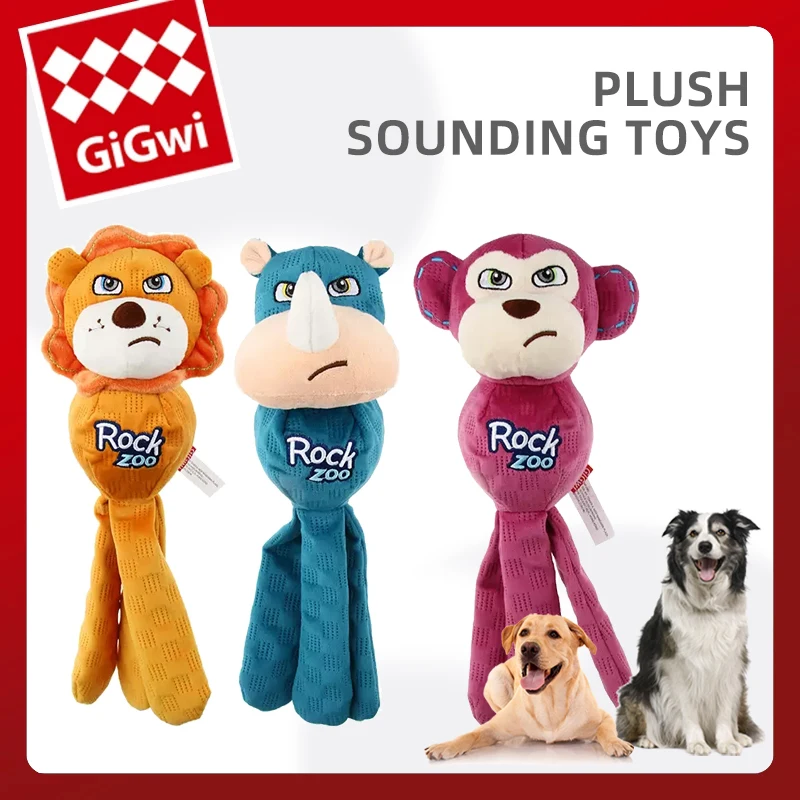 GiGwi Dog Toys Rock Series Sounding Interactive Toy For Dog Molar Training Bite Resistance Pet Lovely Interaction Plush Toys