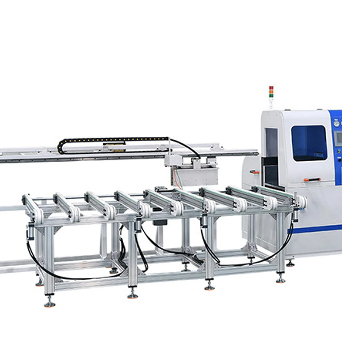 STR CD600L Fully Automatic Industrial Aluminum Cutting Line High Precision for Aluminum Profiles with Core Motor Component