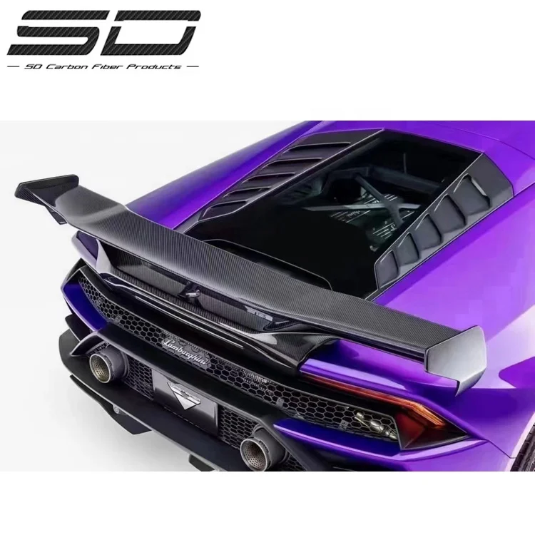 V STO Style Dry Carbon Fiber Rear Spoiler For Lamborghini Huracan EVO GT Wing